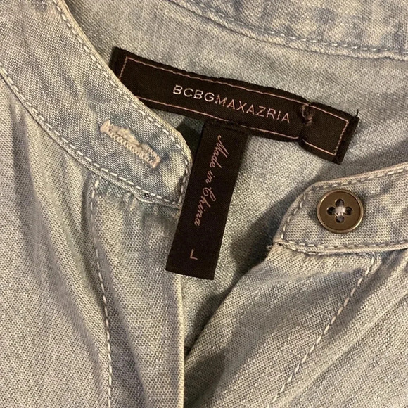 Bcbgmaxazria denim romper size L - Picture 3 of 5